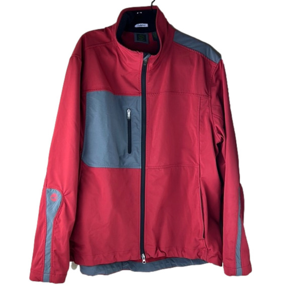 Men's Timberland  Soft shell Red/Gray Jacket - Picture 1 of 14